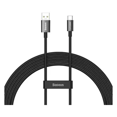 USB töltő- és adatkábel, USB Type-C, 200 cm, 65W, törésgátlóval, gyorstöltés, Baseus Superior, C