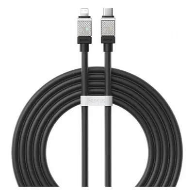 USB Type-C töltő- és adatkábel, Lightning, 200 cm, 2400mA, 20W, törésgátlóval, gyorstöltés, PD, 