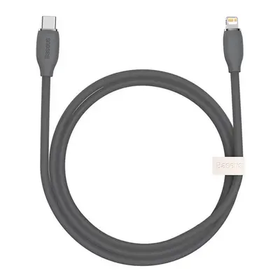 USB Type-C töltő- és adatkábel, Lightning, 120 cm, 20W, gyorstöltés, PD, Baseus Jelly Liquid Sil