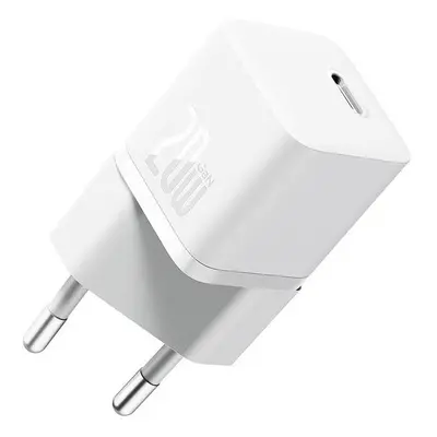 Hálózati töltő adapter, 20W, USB Type-C aljzat, gyorstöltés, PD, GaN5, Baseus GaN5 Mini, fehér