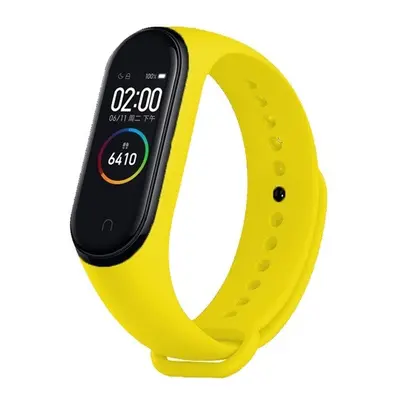 Xiaomi Mi Band 3 / Mi Band 4, szilikon pótszíj, állítható, Devia Delux Sport, sárga