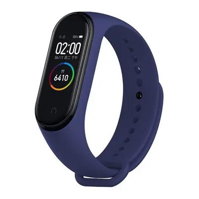 Xiaomi Mi Band 3 / Mi Band 4, szilikon pótszíj, állítható, Devia Delux Sport, sötétkék