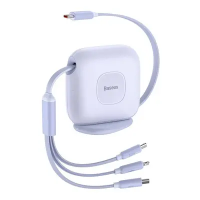 USB Type-C töltő- és adatkábel 3in1, USB Type-C, Lightning, microUSB, 170 cm, 100W, gyorstöltés,