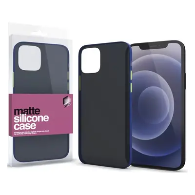 Apple iPhone 11, Szilikon tok, színes gombokkal, Xprotector Matte, áttetsző/kék