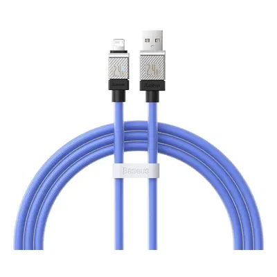 USB töltő- és adatkábel, Lightning, 100 cm, 2400 mA, törésgátlóval, gyorstöltés, Baseus Coolplay