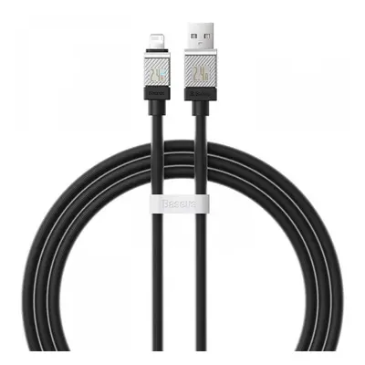 USB töltő- és adatkábel, Lightning, 100 cm, 2400 mA, törésgátlóval, gyorstöltés, Baseus Coolplay