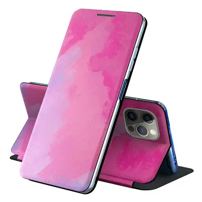 Apple iPhone 11 Pro Max, Oldalra nyíló tok, stand, festék minta, Wooze Flashy Colors, színes/róz