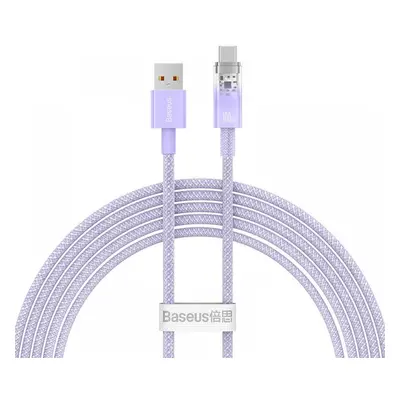 USB töltő- és adatkábel, USB Type-C, 200 cm, 6000 mA, 100W, gyorstöltés, cipőfűző minta, Baseus 