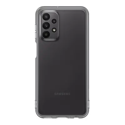 Samsung Galaxy A23 5G SM-A236U, Szilikon tok, átlátszó/fekete, gyári