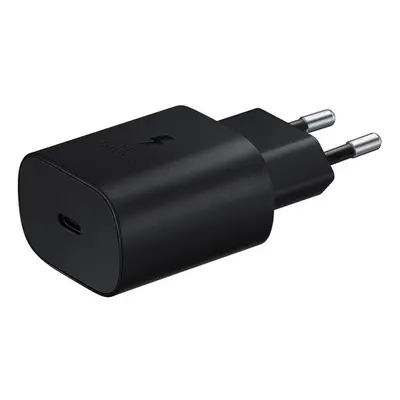 Hálózati töltő adapter, 5V / 3000mA, USB Type-C aljzat, PD, gyorstöltés, Samsung, fekete, gyári