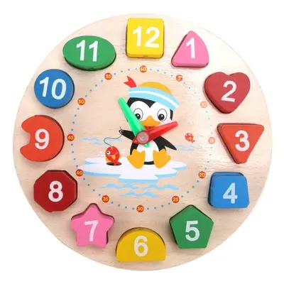 Fa mókás és készségfejlesztő puzzle óra, gyerekeknek, 12 db-os, Wooze Puzzle Clock, színes