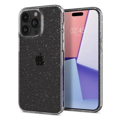 Apple iPhone 15 Pro Max, Szilikon tok, Spigen Liquid Crystal Glitter, átlátszó