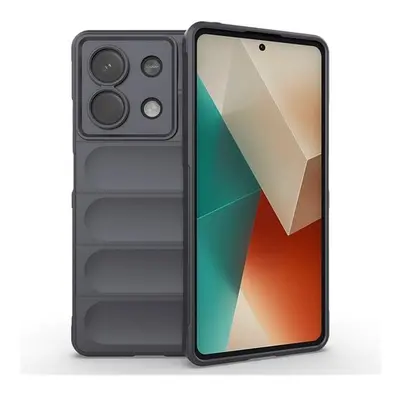 Xiaomi Redmi Note 13 5G, Szilikon tok, közepesen ütésálló, 3D minta, sötétszürke