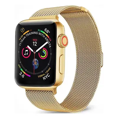 Apple Watch 4-6, SE, SE (2022) (38 / 40 mm) / Watch 7-9 (41 mm), fém pótszíj, milánói stílus, 2 