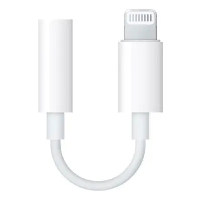 Adapter, Lightning 8pin - 3.5 mm jack átalakító, Apple, fehér, gyári