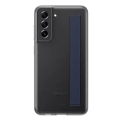 Samsung Galaxy S21 FE 5G SM-G990, Szilikon tok, kézpánttal, fekete, gyári