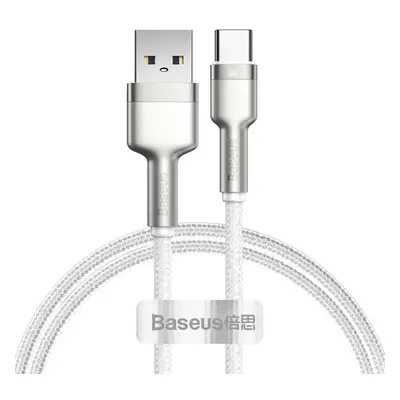 USB töltő- és adatkábel, USB Type-C, 100 cm, 6000 mA, 66W, törésgátlóval, gyorstöltés, cipőfűző 