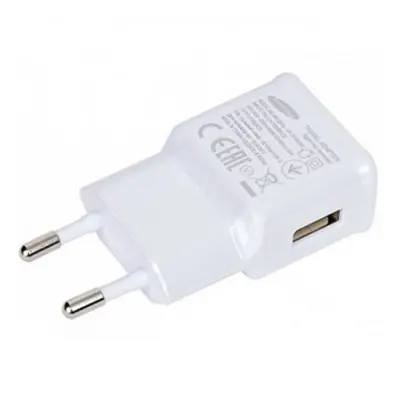 Hálózati töltő adapter, 5V / 1550mA, USB aljzat, Samsung, fehér, gyári