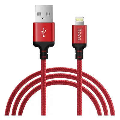 USB töltő- és adatkábel, Lightning, 100 cm, 2400 mA, törésgátlóval, gyorstöltés, cipőfűző minta,