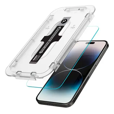 Phoner Master Clear Apple iPhone 14 Pro Tempered Glass kijelzővédő fólia felhelyező kerettel