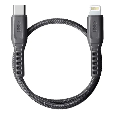 USB Type-C töltő- és adatkábel, Lightning, 30 cm, 3000 mA, 18W, törésgátlóval, gyorstöltés, PD, 