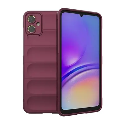 Samsung Galaxy A05 SM-A055F, Szilikon tok, közepesen ütésálló, 3D minta, bordó