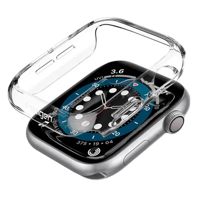 Apple Watch 4-6, SE (40mm), Műanyag védőkeret, szíj nélkül, Spigen Thin Fit, átlátszó