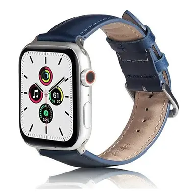 Apple Watch 1-6, SE, SE (2022) (38 / 40 mm) / Watch 7-9 (41 mm), szilikon pótszíj, bőrhatású, ál