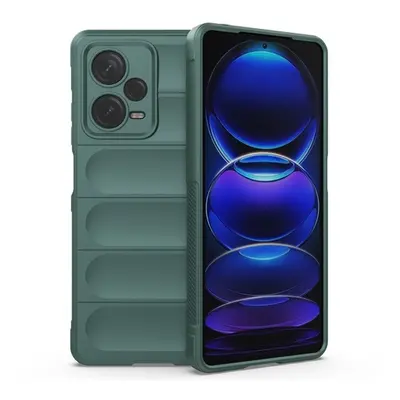 Xiaomi Redmi Note 12 Pro Plus 5G, Szilikon tok, közepesen ütésálló, 3D minta, sötétzöld