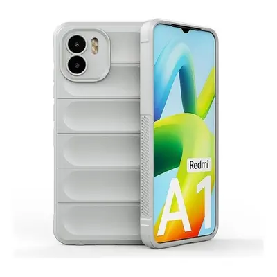 Xiaomi Redmi A1 / A2, Szilikon tok, közepesen ütésálló, 3D minta, világosszürke