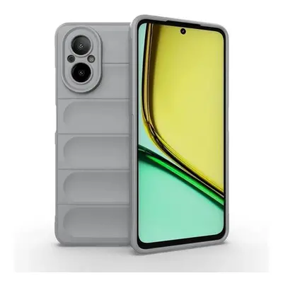 Realme C67 4G, Szilikon tok, közepesen ütésálló, 3D minta, világosszürke