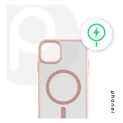 Phoner Apple iPhone 11 Pro Hybrid Mag MagSafe kemény hátlap tok, halvány barack