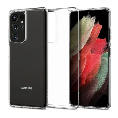 Samsung Galaxy S21 Ultra 5G SM-G998, Szilikon tok, Spigen Crystal Flex, átlátszó