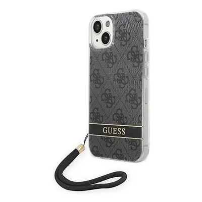 Guess 4G Print Strap Apple iPhone 14 Plus hátlap tok, fekete