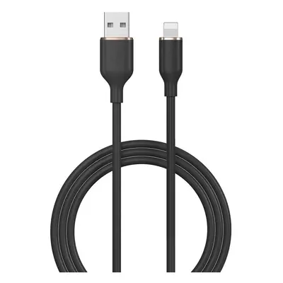 USB töltő- és adatkábel, Lightning, 120 cm, 2400 mA, Devia Jelly, EC630, fekete