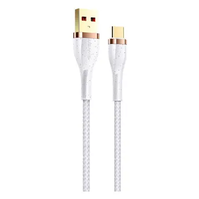 USB töltő- és adatkábel, USB Type-C, 120 cm, 3000 mA, törésgátlóval, gyorstöltés, aranyozott vég