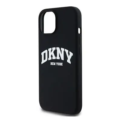 DKNY Liquid Silicone Arch Logo iPhone 12/12 Pro Magsafe hátlap tok, fekete