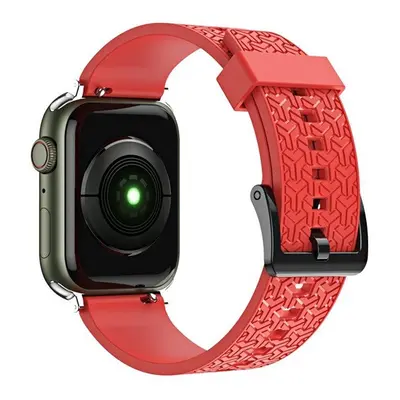 Apple Watch 1-6, SE, SE (2022) (38 / 40 mm) / Watch 7-8 (41 mm), szilikon pótszíj, állítható, 3D