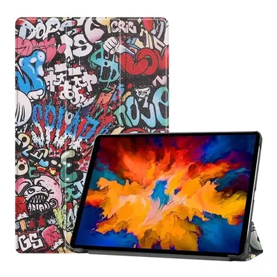 Lenovo Tab P11 Pro (11.5) TB-J706F / J706L, mappa tok, graffiti minta, Trifold, színes