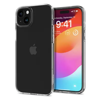 Apple iPhone 15, Szilikon tok, Spigen Liquid Crystal, átlátszó