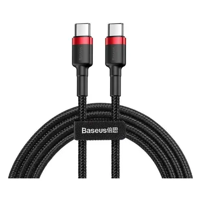 USB Type-C töltő- és adatkábel, USB Type-C, 100 cm, 3000 mA, 60W, törésgátlóval, gyorstöltés, PD