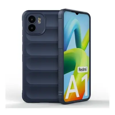 Xiaomi Redmi A1 / A2, Szilikon tok, közepesen ütésálló, 3D minta, sötétkék