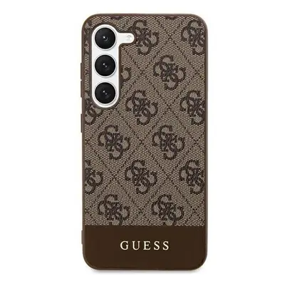 Guess 4G Stripe Samsung Galaxy S24+ szilikon tok, barna