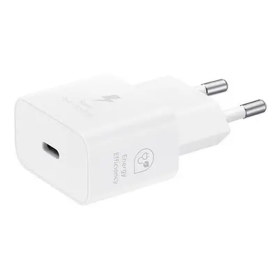 Hálózati töltő adapter, 25W, USB Type-C aljzat, PD, GaN, gyorstöltés, Samsung, fehér, gyári