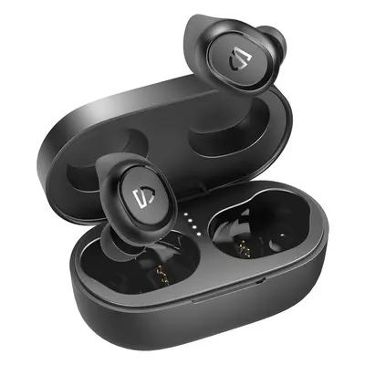 Bluetooth sztereó fülhallgató, v5.0, TWS, töltőtok, vezérlő gomb, zajszűrővel, vízálló, SoundPea