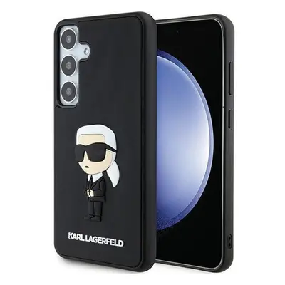 Karl Lagerfeld 3D Rubber Ikonik Samsung Galaxy S24+ tok, fekete