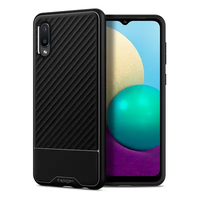 Samsung Galaxy A02 SM-A022F, Szilikon tok, Spigen Core Armor, karbon minta, fekete