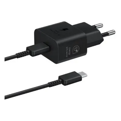 Hálózati töltő adapter, 25W, USB Type-C aljzat, USB Type-C - USB Type-C kábellel, PD, GaN, gyors