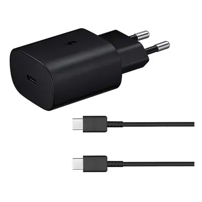 Hálózati töltő adapter, 25W, USB Type-C aljzat, USB Type-C kábellel, PD 3.0, PDO / PPS, gyorstöl