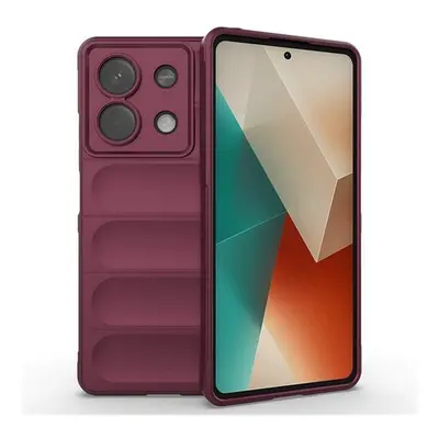 Xiaomi Redmi Note 13 5G, Szilikon tok, közepesen ütésálló, 3D minta, bordó